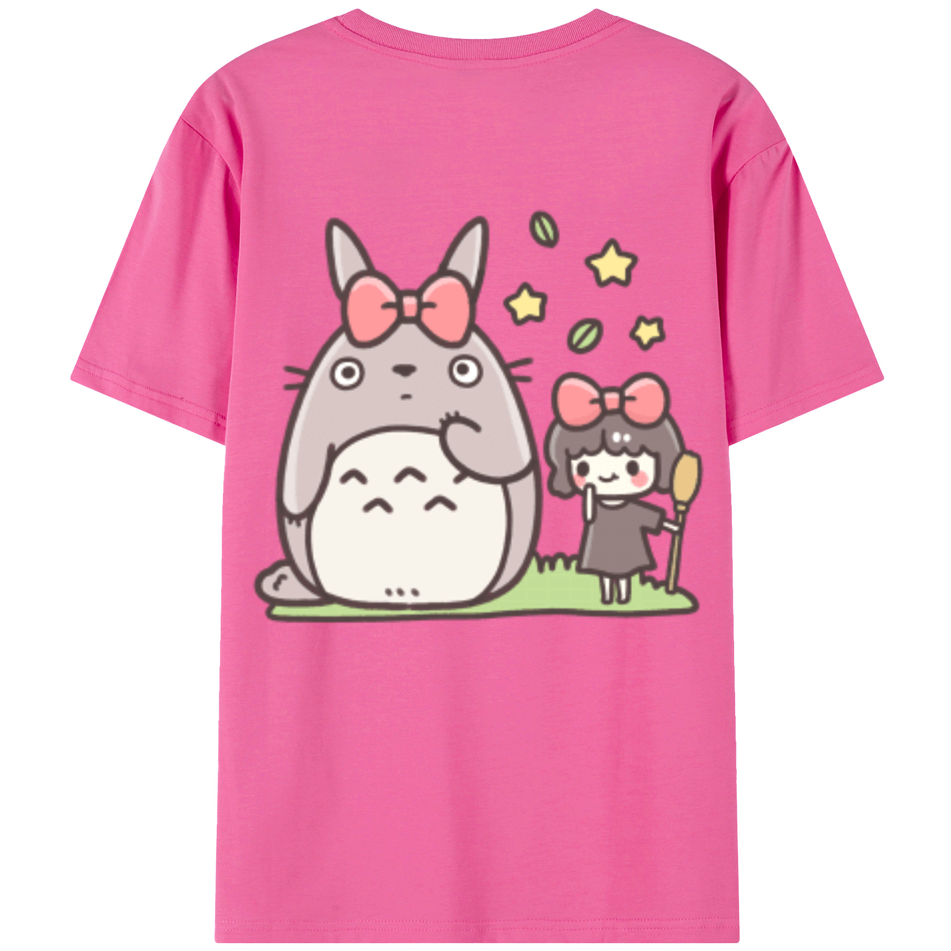 （画像用） となりのトトロ 草壁メイ 草壁サツキ My Neighbor Totoro Satsuki Kusakabe Mei Kusakabe レディース半袖Tシャツ(バックプリント)